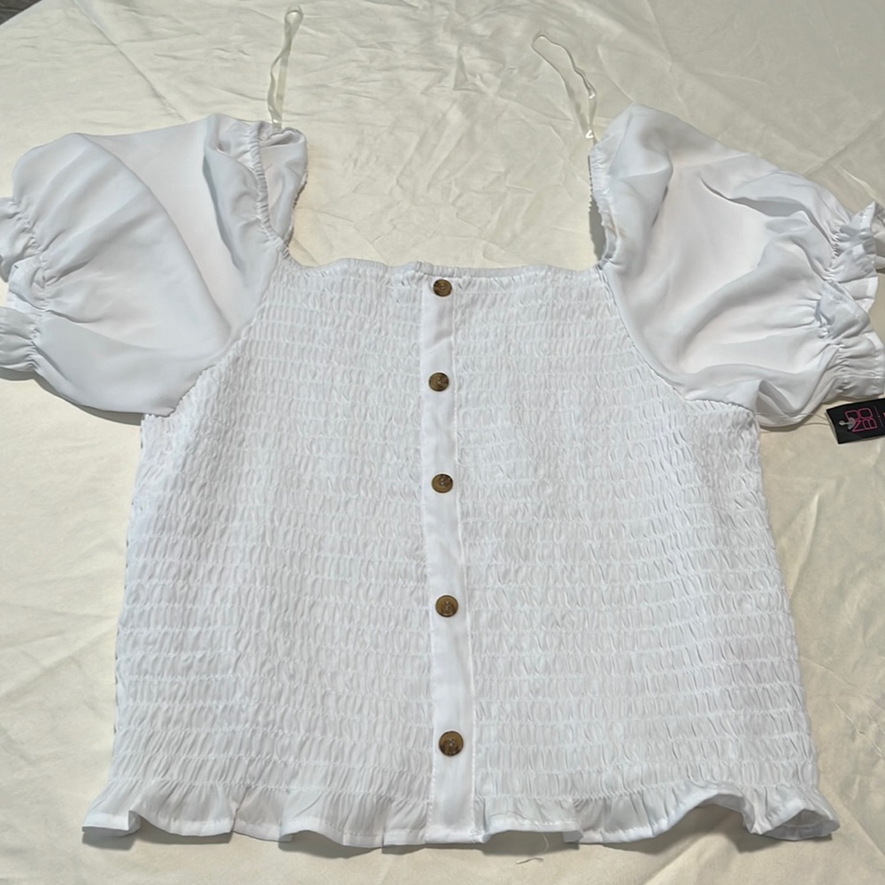 No Boundaries White Crop Top (XL)